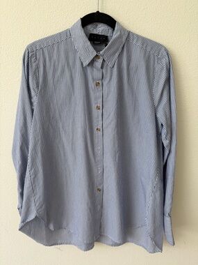 Hatch Light Blue Stripe Button-Up Shirt